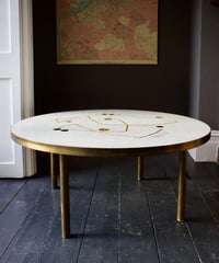 Image 2 of Berthold Müller Mosaic Coffee Table with Gold and Lilac Accents