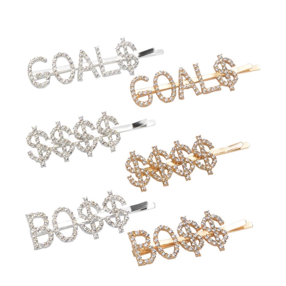 Image of “Boss & Goals”  Glitz Hair Pin Trio