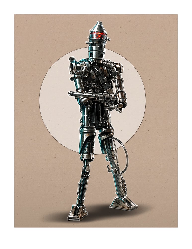Image of IG-88: 8 1/2" x 11" OPEN EDITION COLLECTIBLE Giclée PRINT