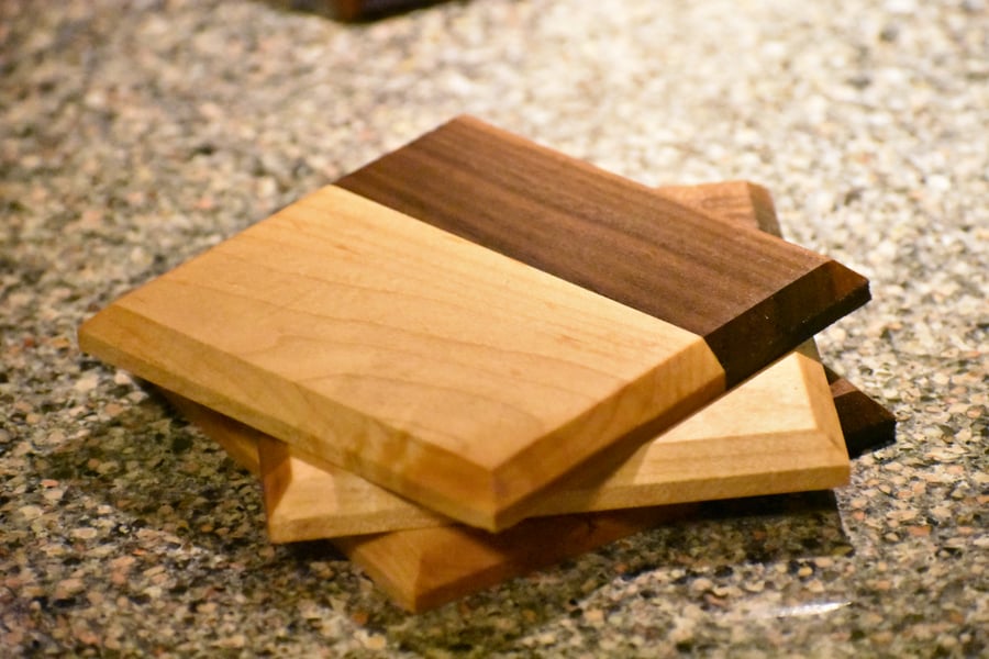 Image of Walnut and Maple Coasters