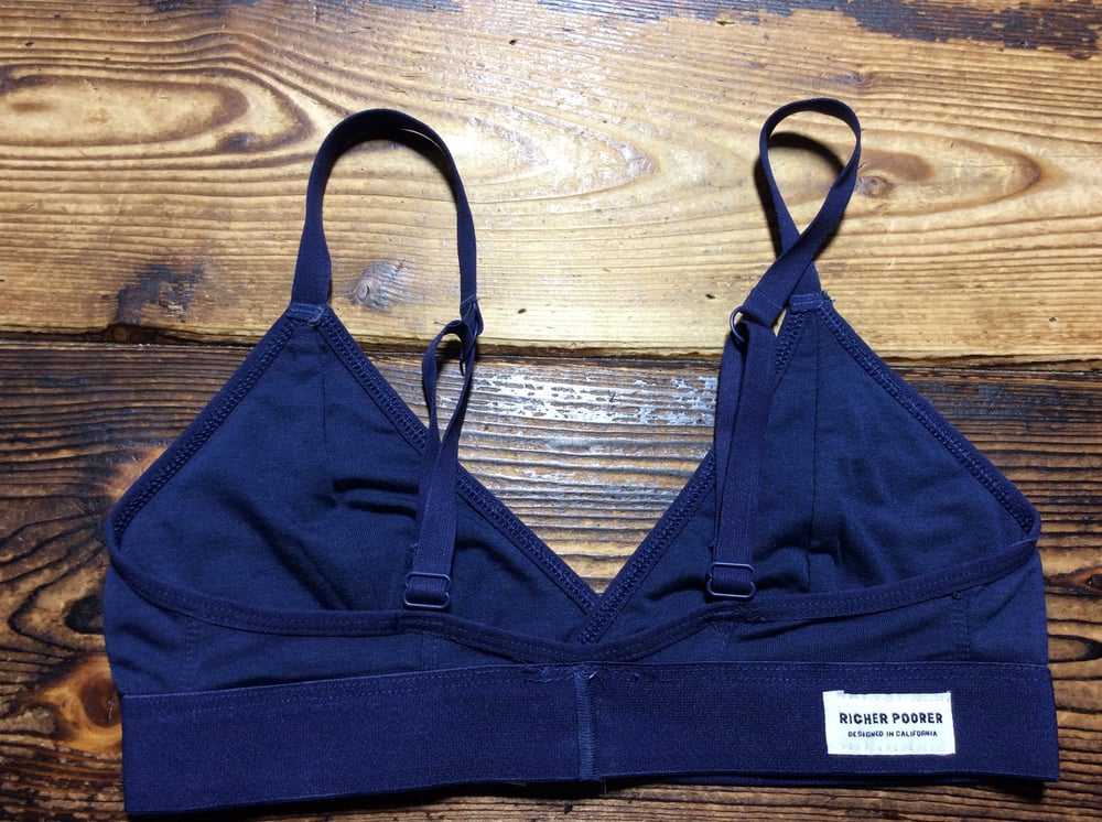 Image of Richer Poorer Navy Blue Bralette