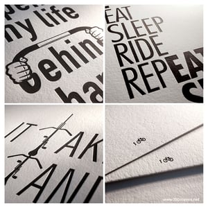 Image of Cycling Letterpress Series