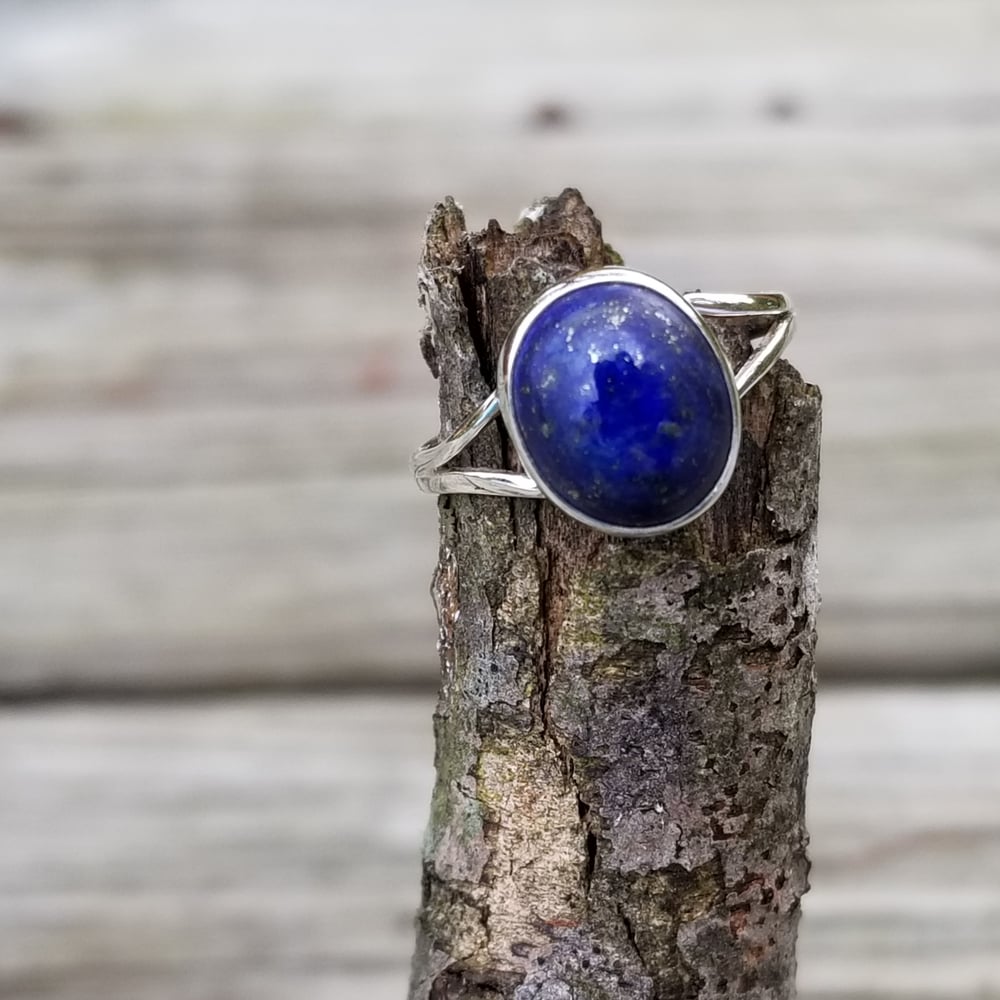 Image of Gifted - Lapis Lazuli Ring in Sterling Silver 