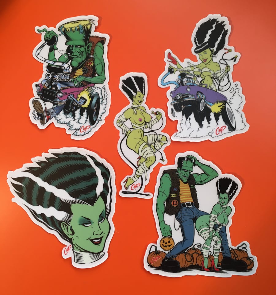 Image of COOP Sticker Pack #9 "Frankenstein & Bride"