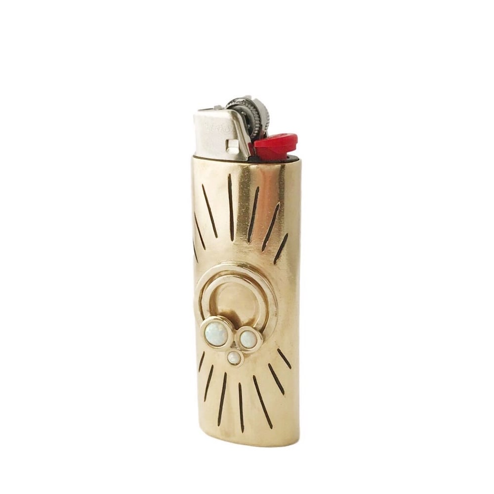 Image of Rainbow Lighter Case with Opal