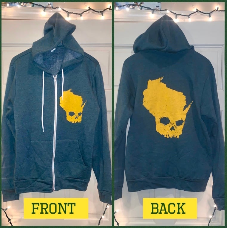 green and gold hoodie