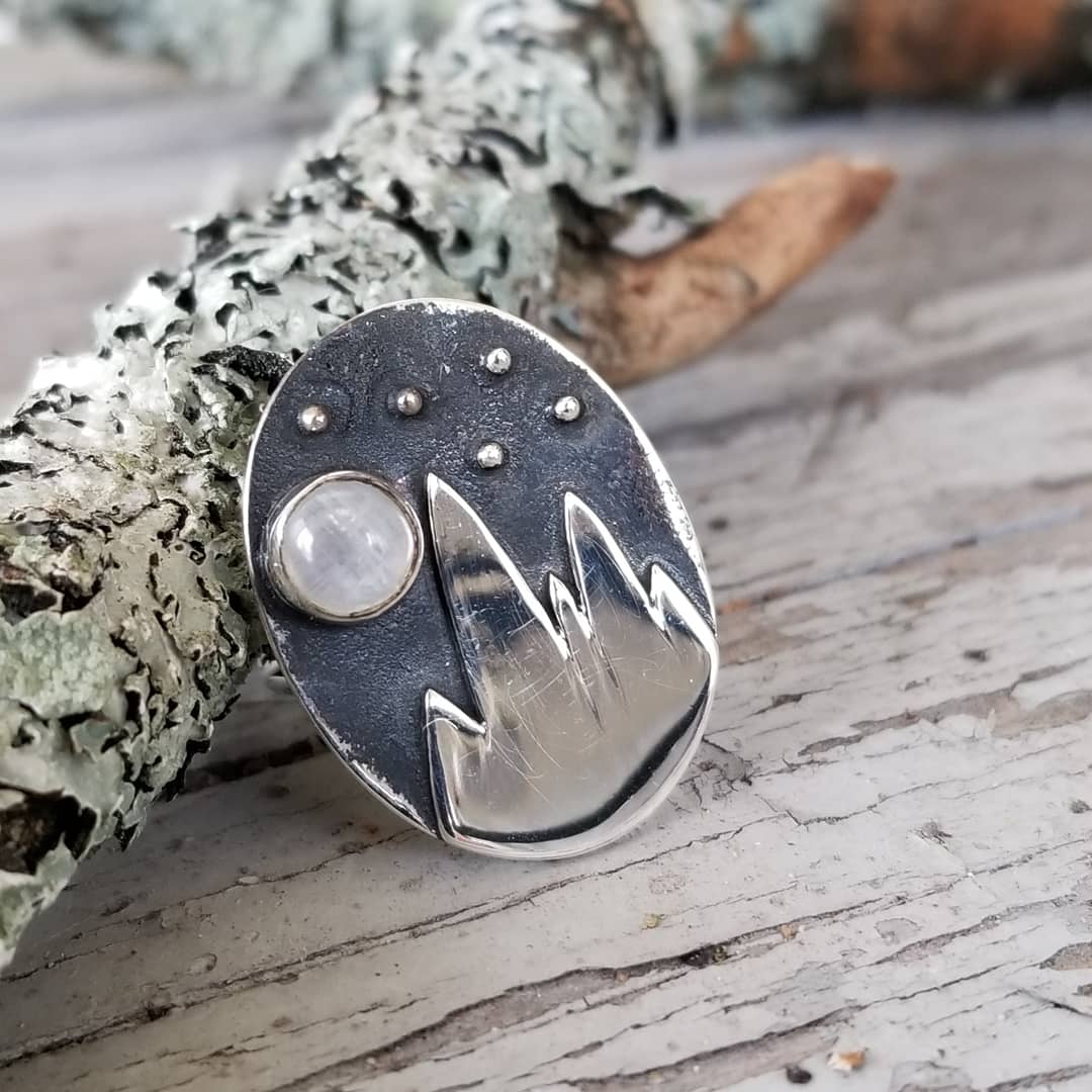 Image of Andes - Moonstone Ring in Sterling