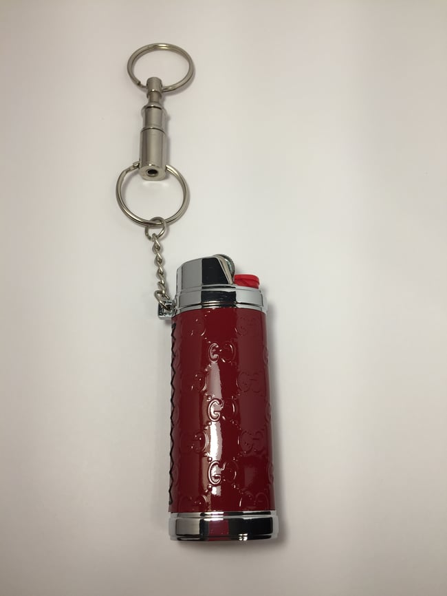 Red Patent Leather Gucci Lighter Case/keychain
