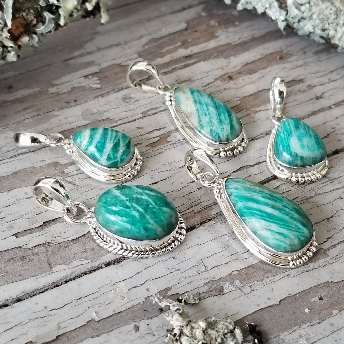 Image of Sweet Simplicity - Amazonite Pendant in Sterling