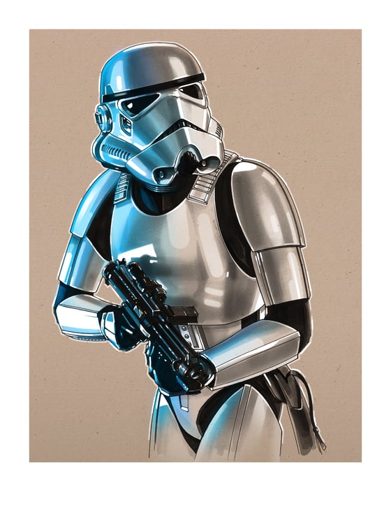 Image of STORMTROOPER: 8 1/2" x 11" OPEN EDITION COLLECTIBLE Giclée PRINT
