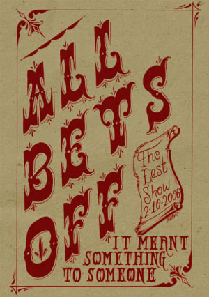 spiderghostmisc — All Bets Off - Last Show DVD