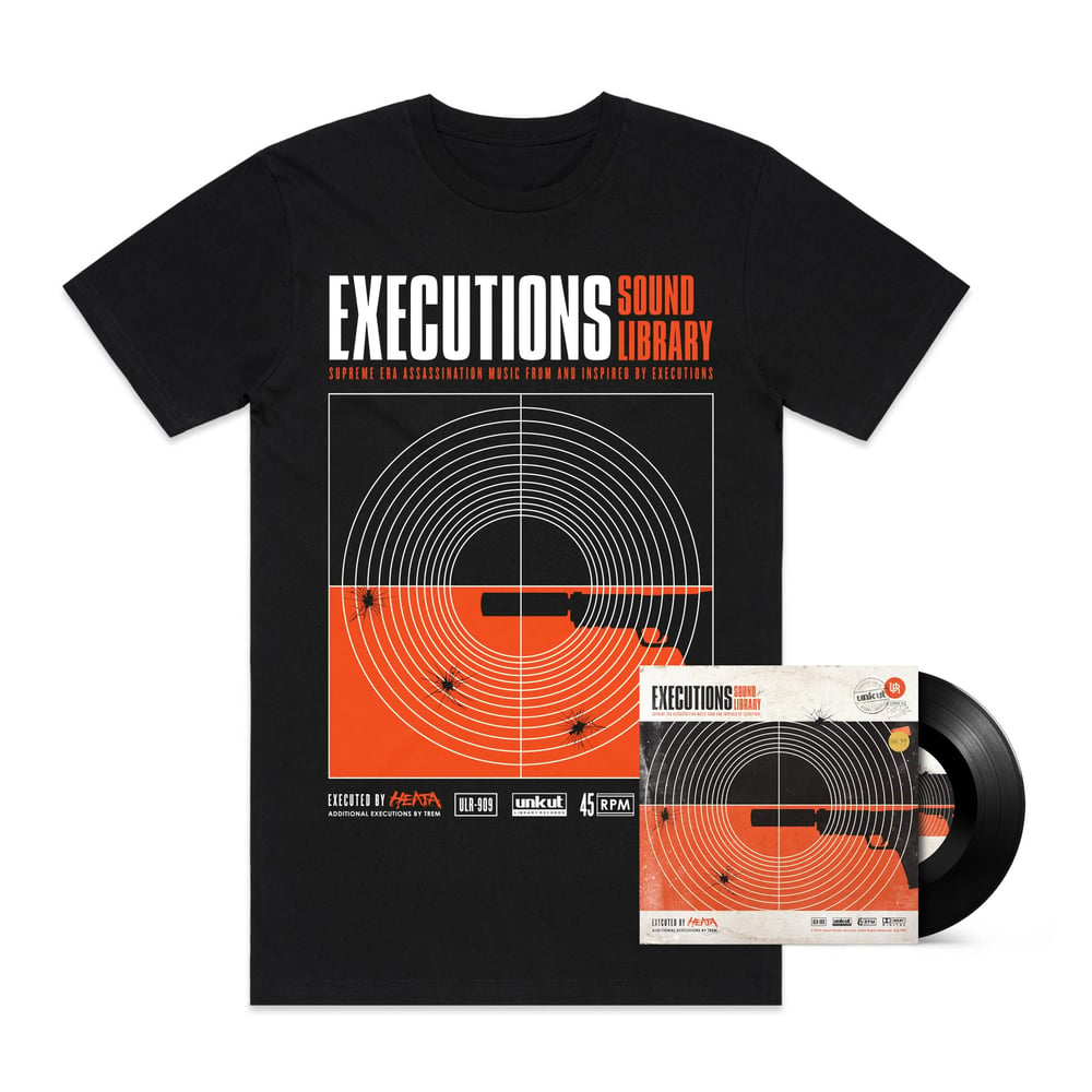 Image of EXECUTIONS SOUND LIBRARY 7" & T-Shirt BUNDLE