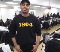 YELLOW ON BLACK 1804 SWEATSHIRT