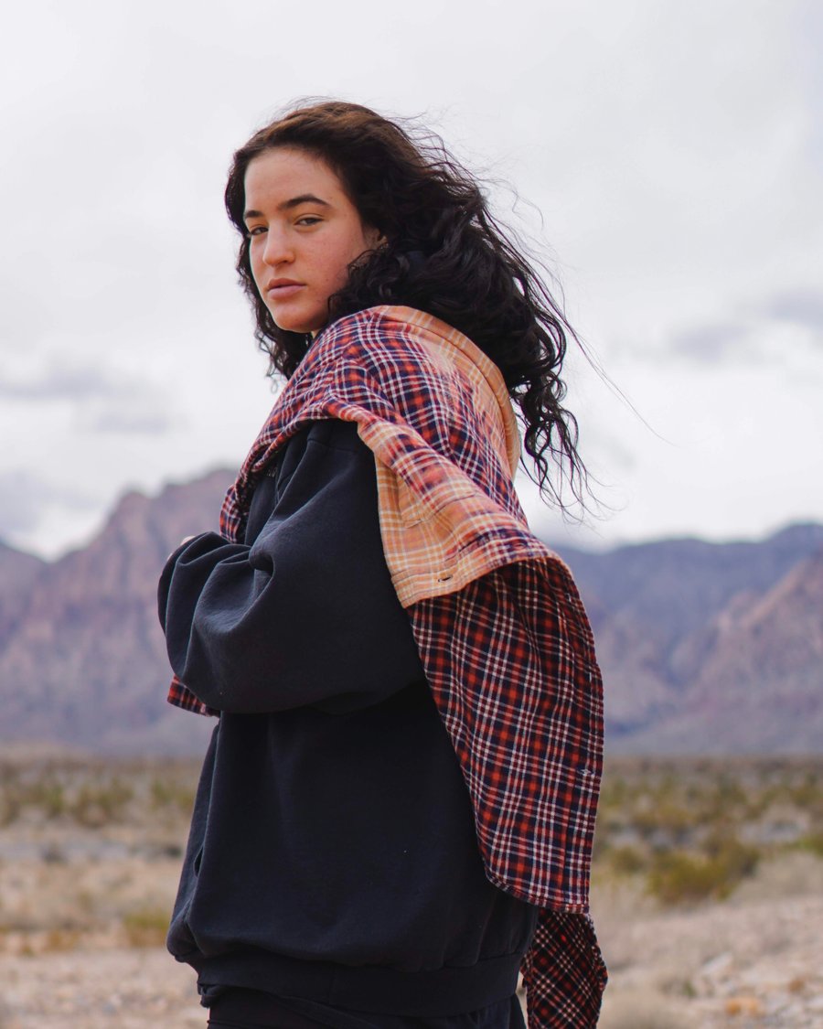 Image of red stripped button down. 