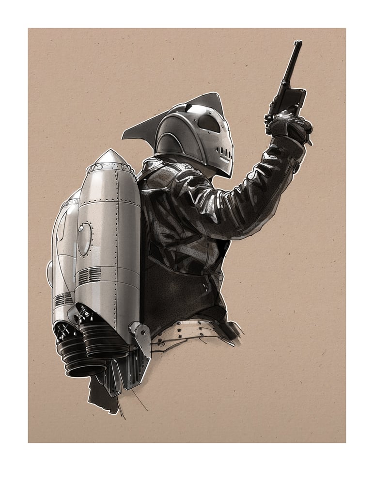 Image of ROCKETEER: 8 1/2" x 11" OPEN EDITION COLLECTIBLE Giclée PRINT