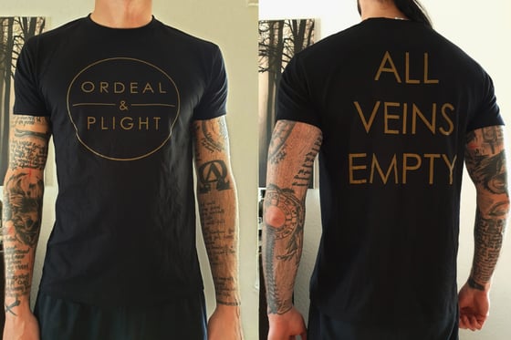 Image of ORDEAL & PLIGHT - LOGO SHIRT (GOLD)