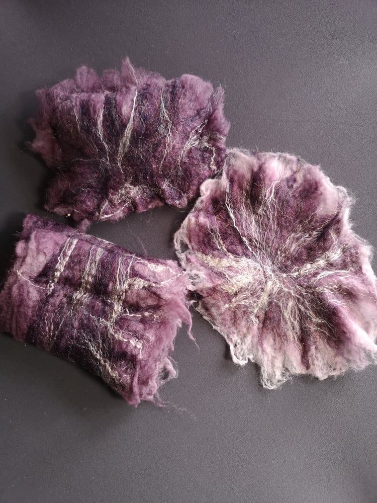 Image of Hand felted newborn photography set, hand dyed, pillow, wrap,.blanket