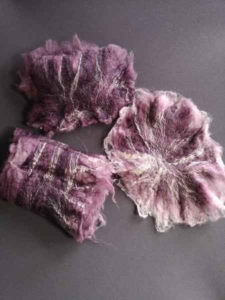 Image of Hand felted newborn photography set, hand dyed, pillow, wrap,.blanket