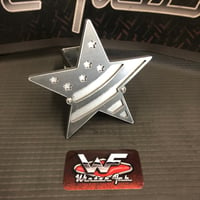 Star with Flag Hitch Cover