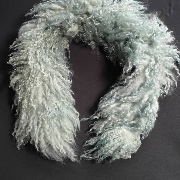 Image of Naturally felted wool boa, hand dyed