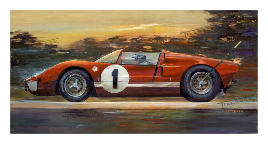 Image of "Big Ed" X1 GT40 Roadster (17x30) or (22 x 40)  Signed & Numbered Giclee' Prints