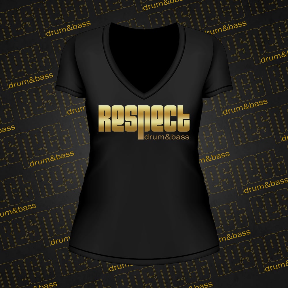 Image of *Limited Edition* RESPECT Classic GOLD Logo - Women's V-neck