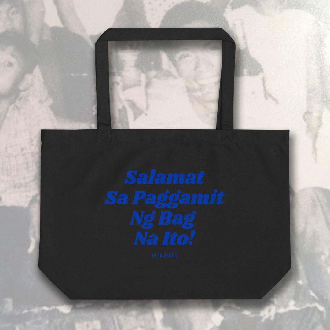 Image of Thank you For Using This Bag - Large Organic Cotton Tote (Black)