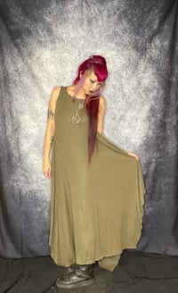 Image 3 of Buttery Olive Maxi Modal Dress 