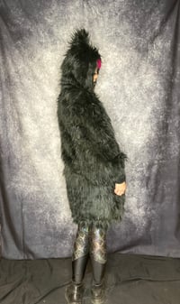 Image 5 of Pointy Hood Faux Fur Coat with Bishop Sleeves