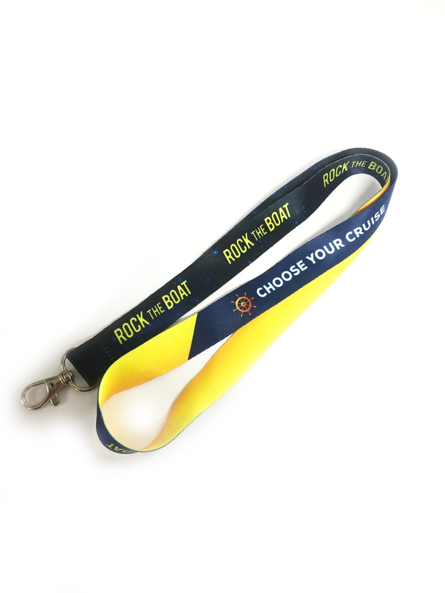 Rock the Boat Lanyard Blue & Yellow Choose Your Cruise