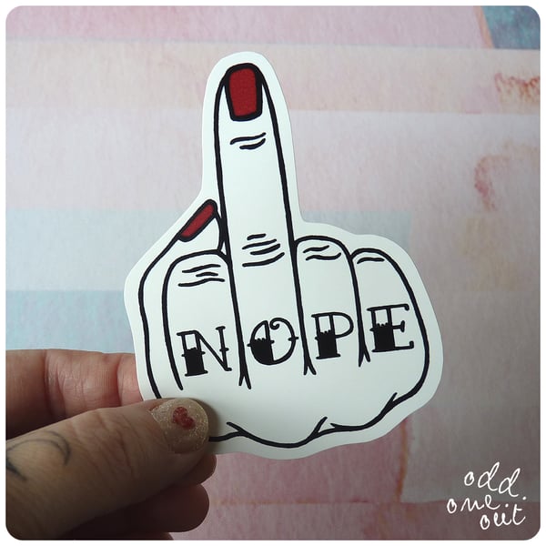 Image of Nope Knuckles - Vinyl Sticker