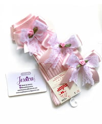 Image 1 of Sock and rosebud bow sets