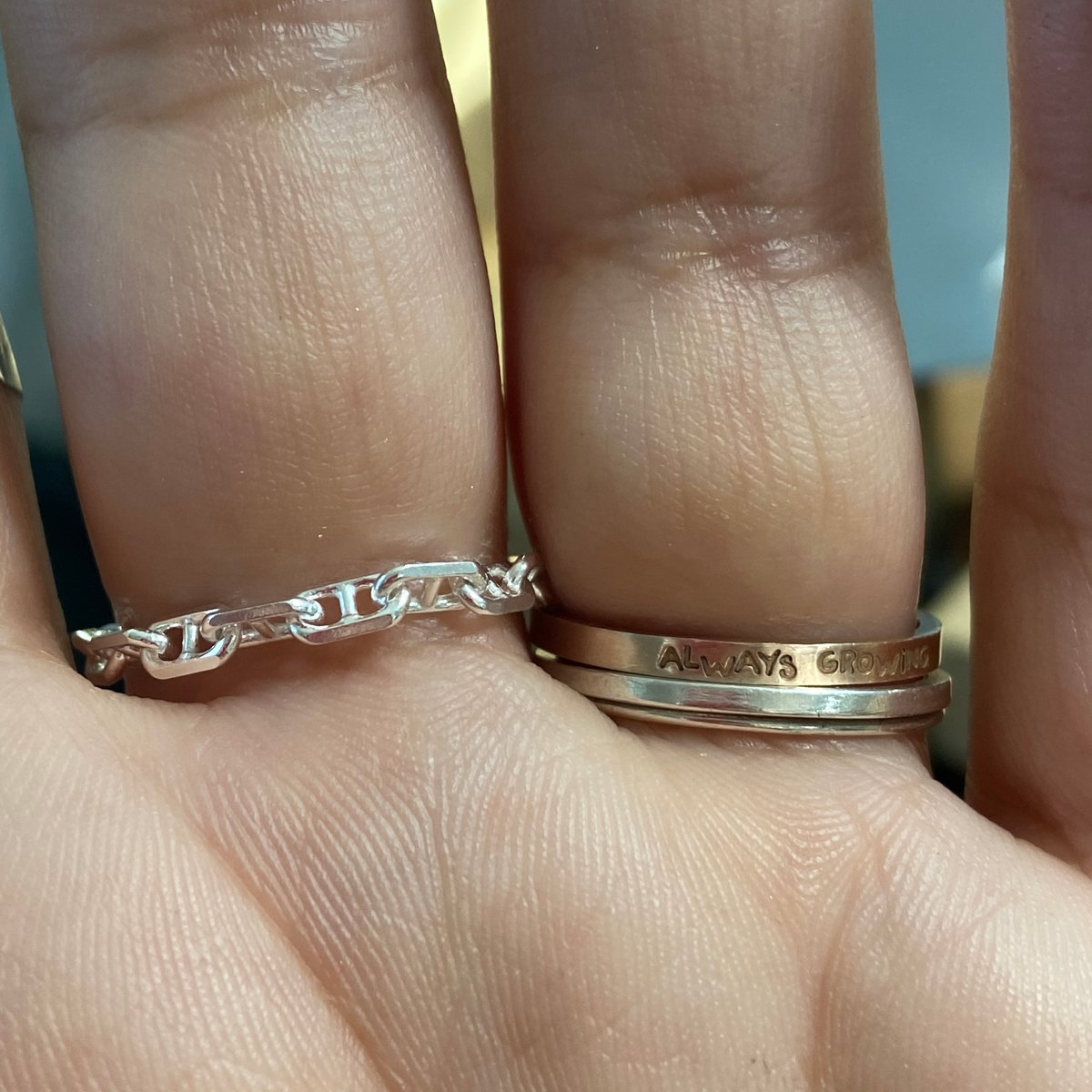 Image of Linked chain ring