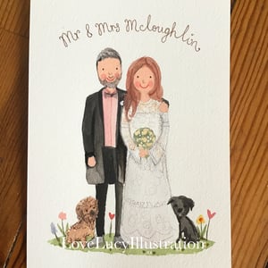 Image of Personalised Wedding Portrait Painting
