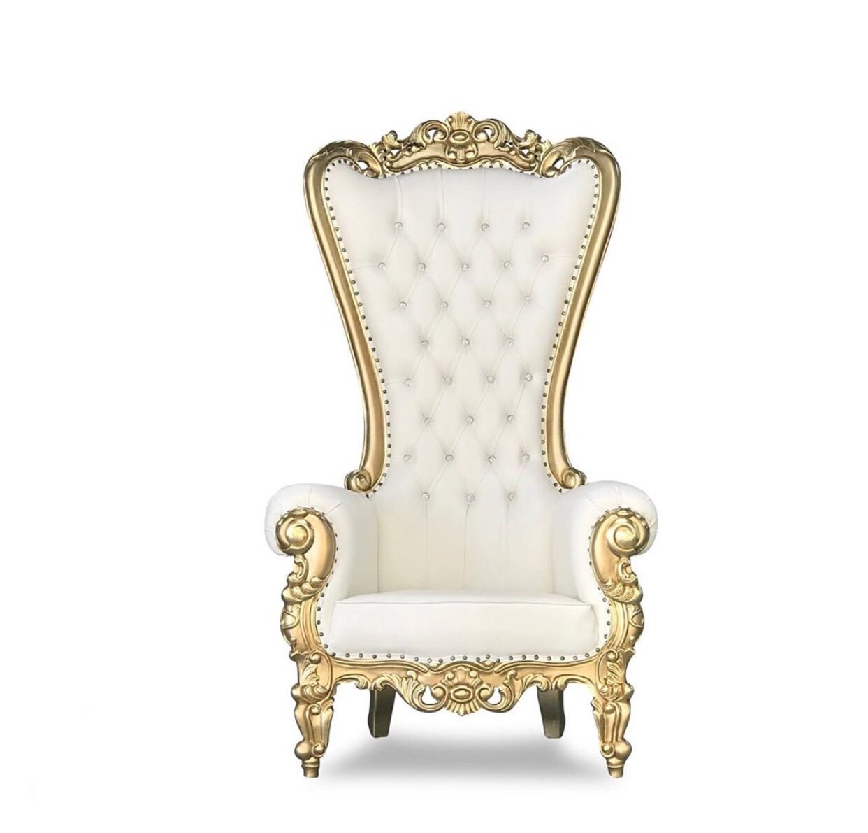 large gold chair