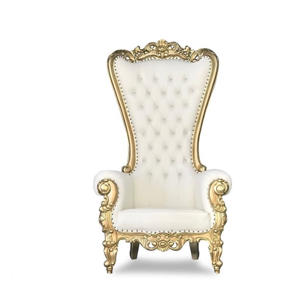 Image of Royalty Gold Throne Chair. (Delivery Fee Required)