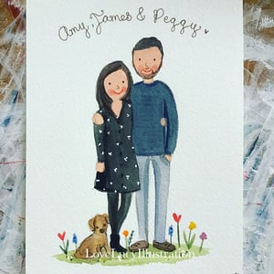 Image of Personalised Couple Portrait Painting