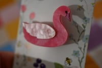 Image 2 of Pink swan mini brooch