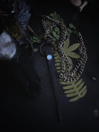Image 2 of Moonstone witches coffin nail necklace 