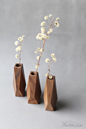 Image of Faceted vases - set of 3
