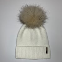 Image 2 of Vanilla Angora Beanie