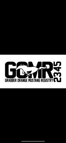Image of Grabber Orange Mustang Registry Decal