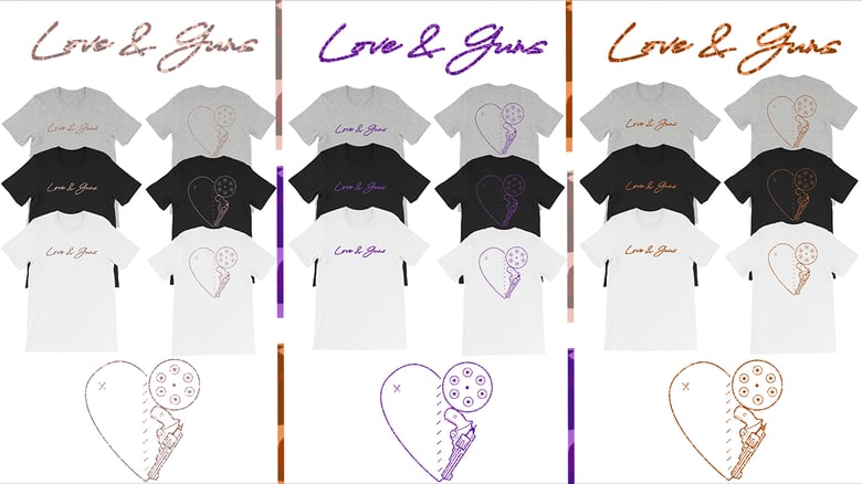 Image of Pink, Purple, Orange Camo Logo Tee (White, Heather Grey, Black)