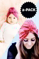 Image 1 of Top Knot Turban Headwrap Bundle - kid/baby & adult