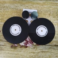 Awesome vintage record earrings 