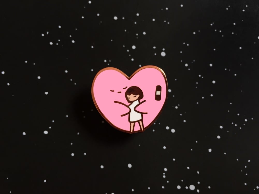Image of Healing Heart Enamel Pin LE (PINK)