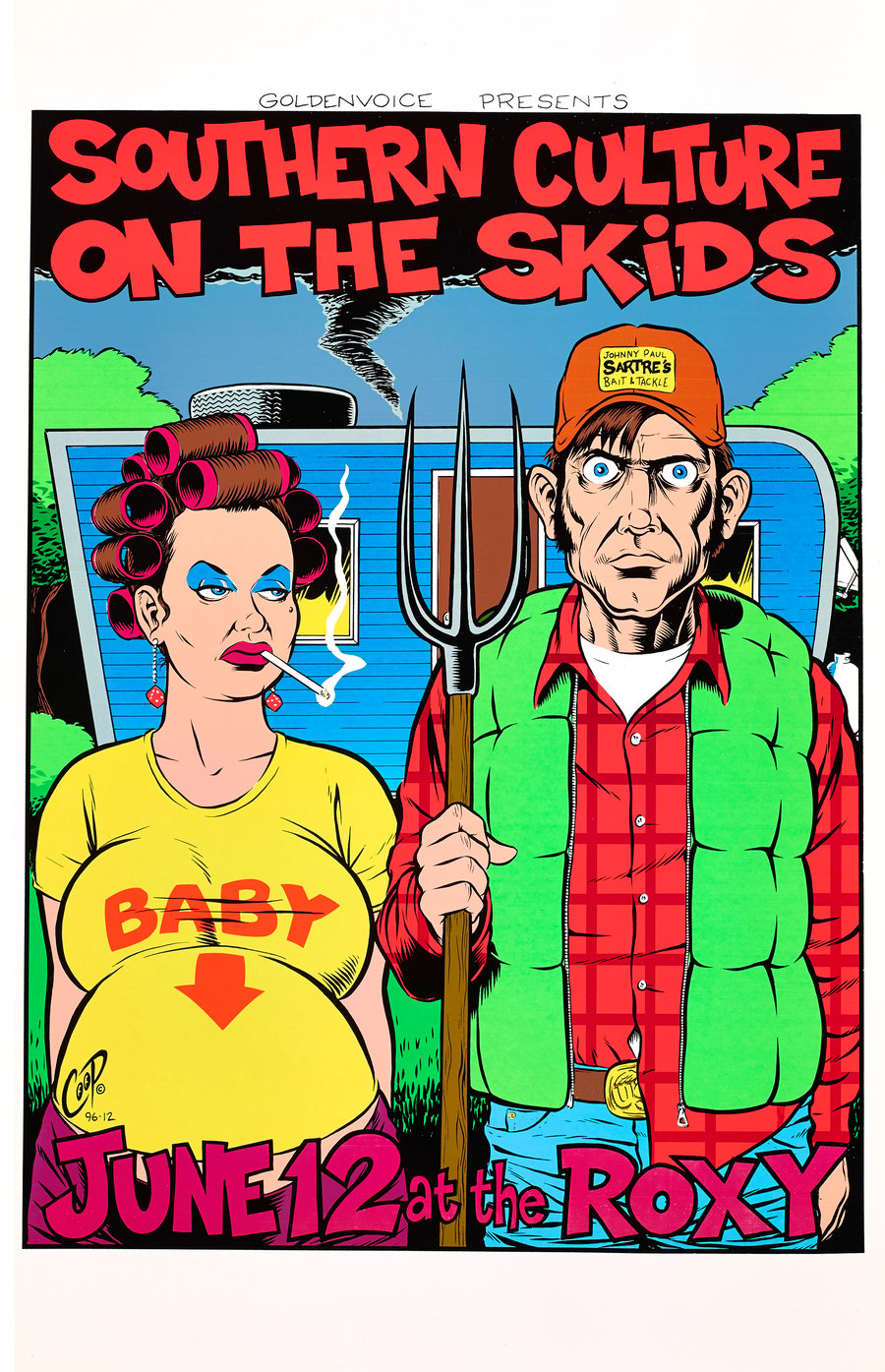 Image of SOUTHERN CULTURE ON THE SKIDS Vintage Silkscreen Print