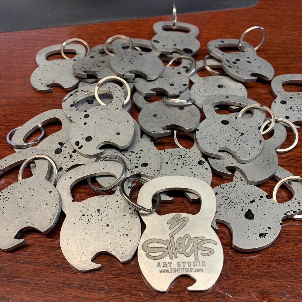 3 Sheets KB Bottle Opener Keychain