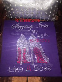 Image 2 of "Sparkling" Birthday Like A Boss Shirt