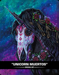 Image 1 of UNICORN MUERTOS (SUGAR SIN) - ORIGINAL ART (FRAMED)